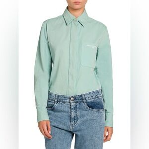 Stella McCartney Camicia Stretch-Cotton Shirt Mint